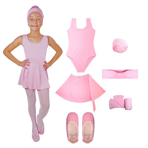 Kit Roupa De Ballet Infantil Itens Uniforme Bailarina Collant Regata