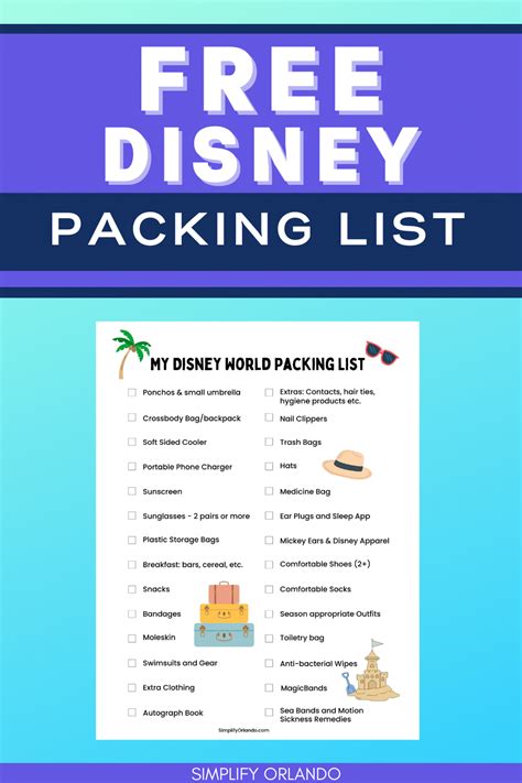 The Ultimate Disney Packing List Free Printable