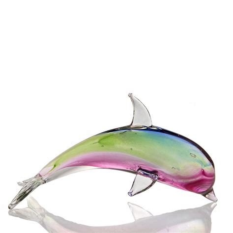 Rainbow Dolphin Dolphins Rainbow Art Glass Art