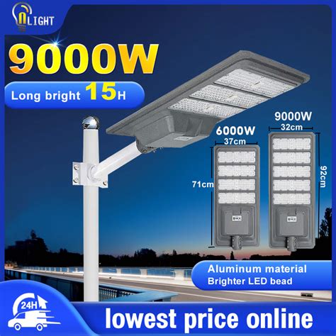 Lampu Jalan Solar 9000w Street Light Solar Waterproof Lampu Solar Outdoor Lighting All Aluminum