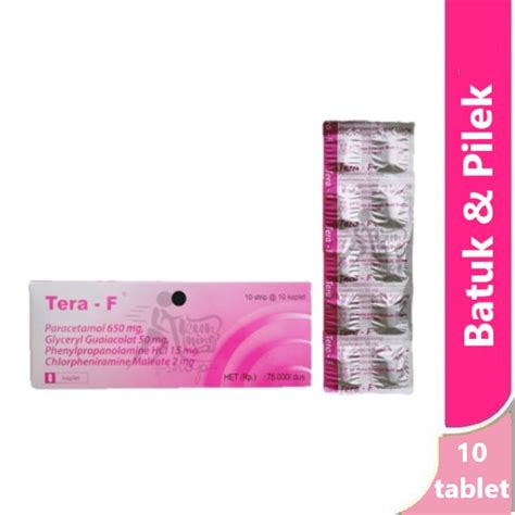 Jual Tera F Strip 10 Kaplet Obat Demam Batuk Pilek Shopee