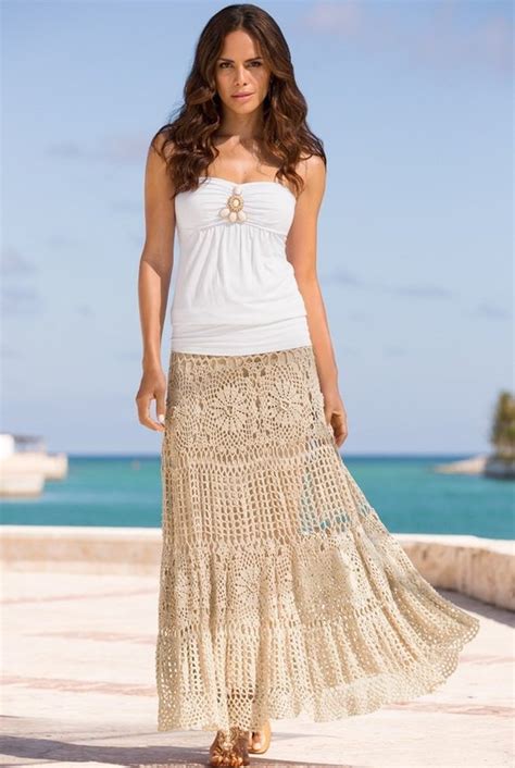 Crochet Skirts Women Boho Skirt Crochet Maxi Skirt Bohemian Etsy