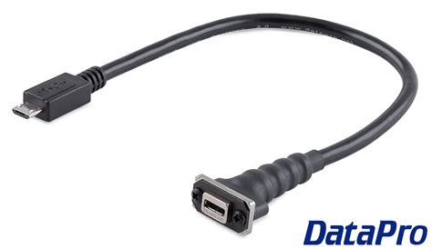 Panel Mount Waterproof USB Micro B M F Extension Cable DataPro