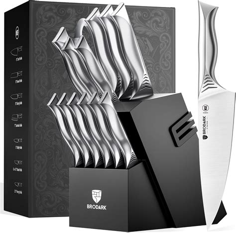 Amazon.com: WIZEKA Knife Set, 2 Set of 15pcs NSF Certified 1.4116