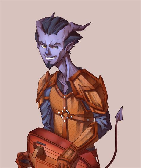 [oc] Tiefling Bard Commission R Characterdrawing