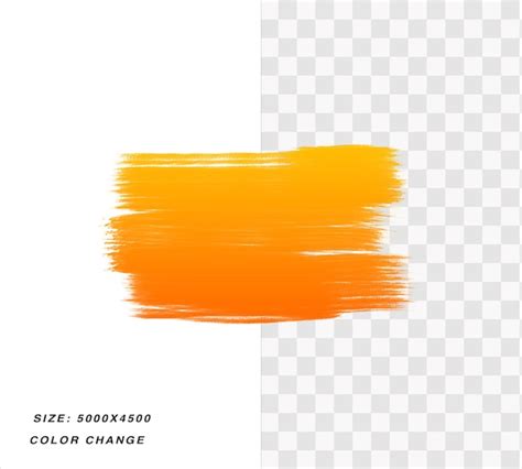 Stock De Pincel De Color Naranja Sobre Fondo Transparente Archivo Psd