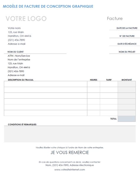 Modèles Gratuits De Factures Ms Word Smartsheet