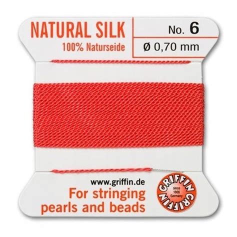 Griffin Nić z igłą NATURAL SILK 0 7mm 2m CORAL 11726183132 Allegro pl