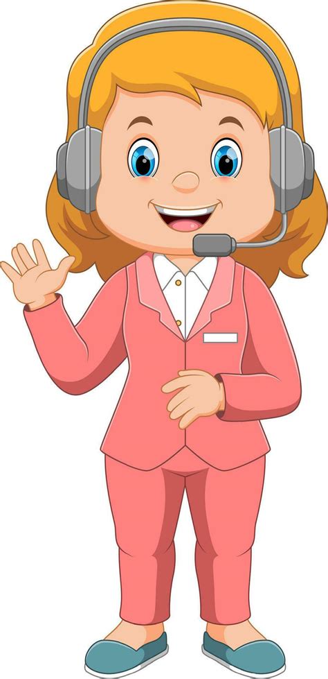 Female Host And Event Presenter Cartoon Character Vector Art