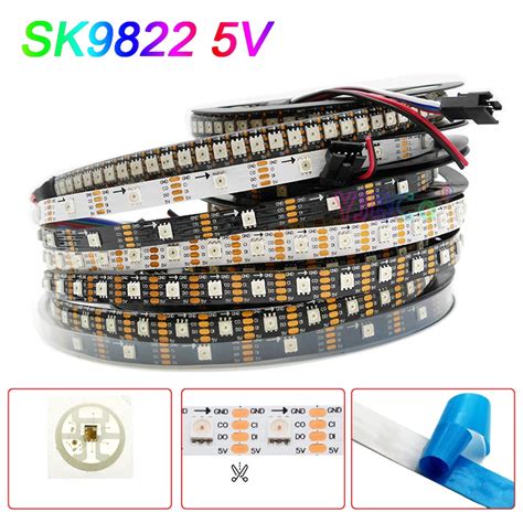 Tira De Luces LED Direccionable SK9822 De 1 5m 5V Con Datos Y Reloj