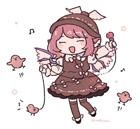 Safebooru 1girl Animal Animal Ears Beamed Eighth Notes Bird Bird Ears