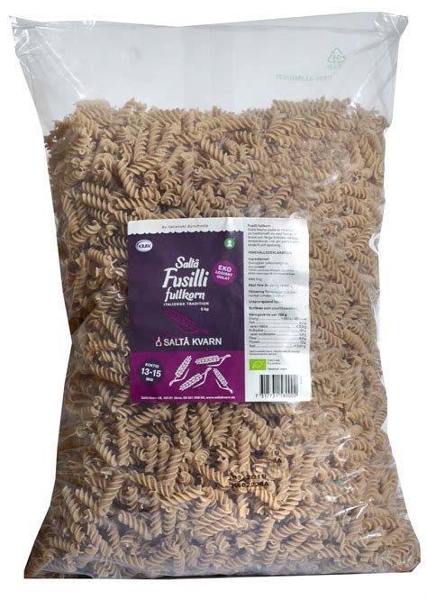 Fusilli Fullkorn Krav Salt Kvarn Dabas