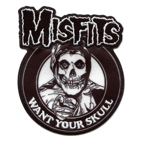 Misfits Patch Want Your Skull Embroidered Iron On Patch Collection