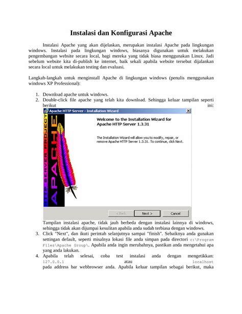 PDF INSTALASI DAN KONFIGURASI APACHE DOKUMEN TIPS