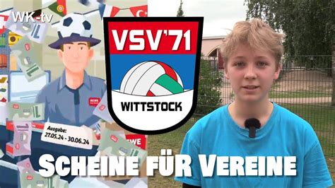 Scheine F R Vereine Von Rewe Unser Spot Vom Vsv Wittstock E V Zur