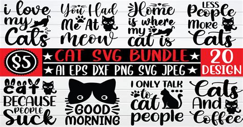 Cat Svg Bundle Bundle · Creative Fabrica