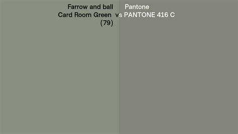 Farrow And Ball Card Room Green 79 Vs Pantone 416 C Side By Side