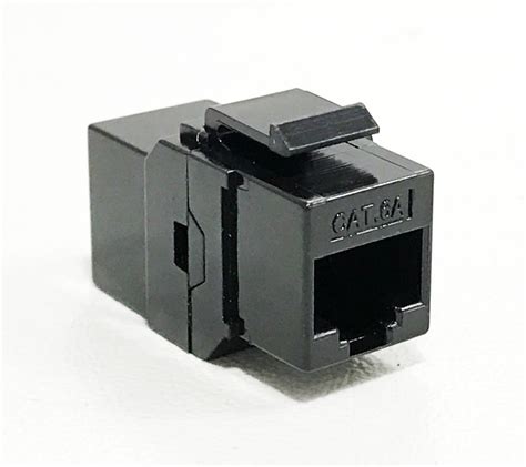 Cat6a Rj45 Inline Keystone Coupler Black Unshielded Txm Manufacturing