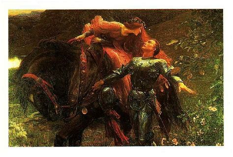 La Belle Dame By Frank Dicksee Knight In Armor Art Postcard Topics Fine Arts Other