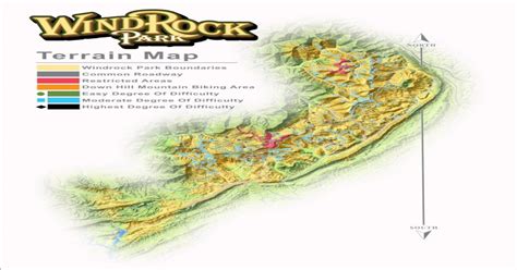 Terrain Map Windrock Park Boundaries COmmon Roadway ... · Terrain Map Windrock Park Boundaries ...