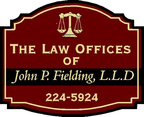 Attorney Law Office And Courtroom Carved Wood Signs