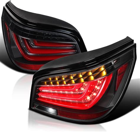 Spec D Tuning Red Lens Led Bar Tail Lights Compatible With 2008 2010 Bmw E60 5