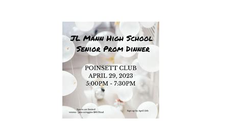 Jl Mann High School Senior Prom Dinner Poinsett Club Greenville 29