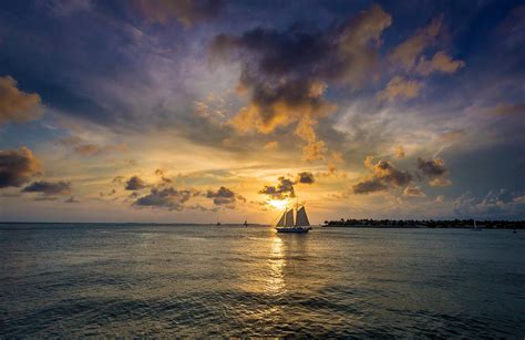 Key West Florida Sunset Mallory Square Photograph By Robert Bellomy