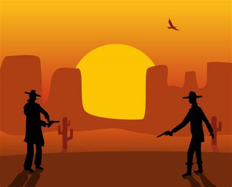 300+ Cowboy Gun Duel Stock Illustrations, Royalty-Free Vector Graphics ...