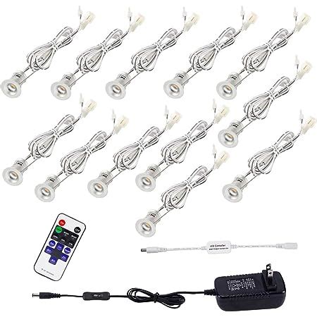 Aiboo Kit de luces LED para debajo del clóset 12 V empotrables con