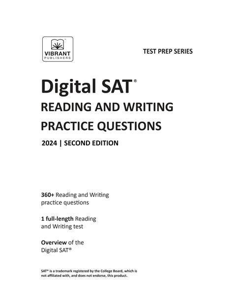 Solution Digital Sat Reading And Writing Practice Questions Sample