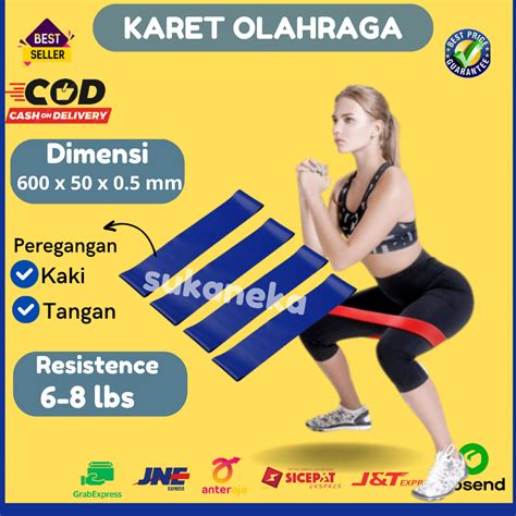 Jual Tali Karet Resistance Band Loop Gym Karet Elastis Yoga Pilates