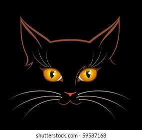 Vector Image Cat Eyes Darkness Stock Vector Royalty Free 59587168