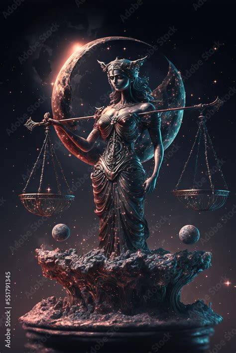 Lady justice statue digitally manipulated surrealism ancient magical ...