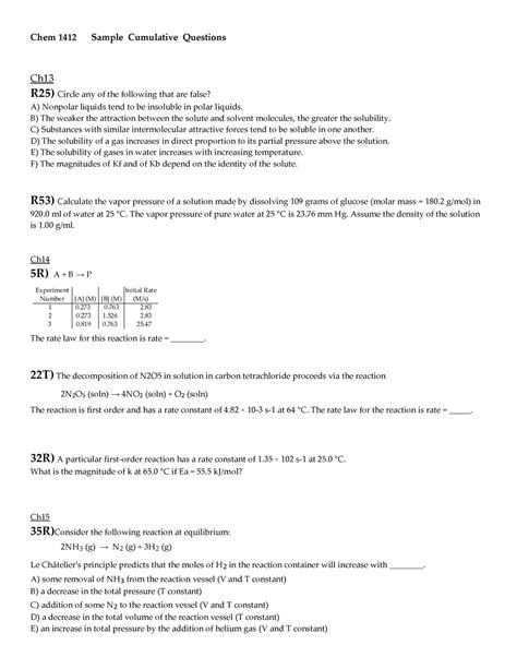 Chem Final Sample Questions Chem Sample Cumulative