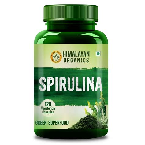 Himalayan Organics Spirulina Mg Per Serving Veg Capsules At