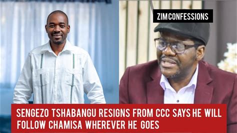 Sengezo Tshabangu Resigns From Ccc Says He Will Follow Chamisa Wherever