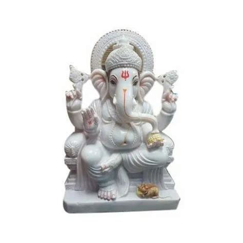 White 18 Inch Marble Ganesh Statue At Rs 7000 In Jaipur ID 22944764248