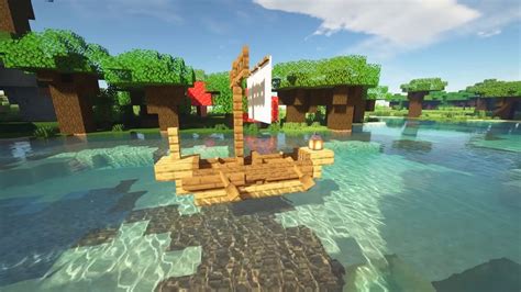 Minecraft How To Build A Tiny Boat Youtube