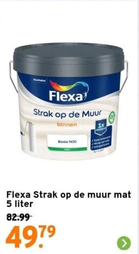 Flexa Strak Op De Muur Mat Liter Aanbieding Bij Gamma