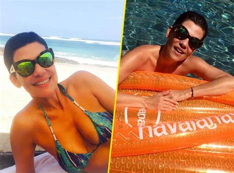 Photos Cristina Cordula en vacances elle dégaine le bikini sexy à 50 ans Public