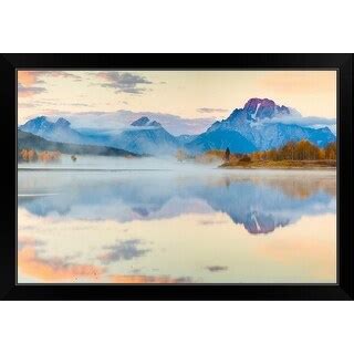 "Misty morning at Oxbow Bend" Black Framed Print - Bed Bath & Beyond ...