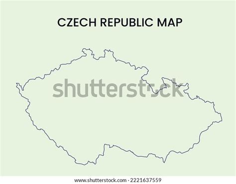 Map Czech Republic Outline Map Czech Stock Vector Royalty Free