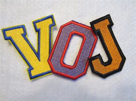 Embroidered Varsity Iron on Letters, School Letters, Varsity Letters ...