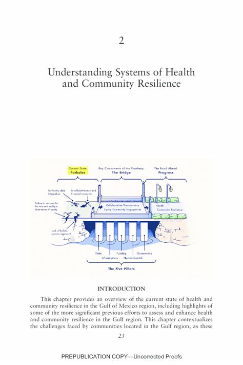 Understanding Systems Of Health And Community Resilience Advancing