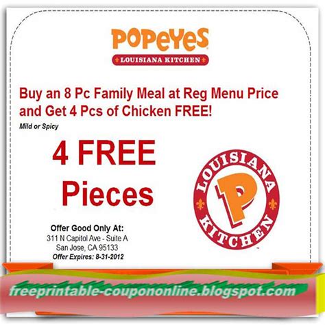 Printable Coupons 2019: Popeyes Chicken Coupons