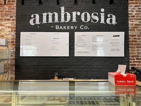 Menu at Ambrosia Bakery, Hot Springs, 307 Broadway St