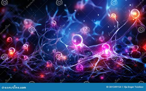 Detailed Illustration Of Human Brain And Neuron Cells With Intricate