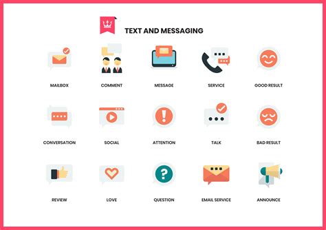 Text Icons Set For Business 656303 Vector Art At Vecteezy