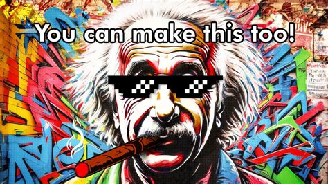 How I Created Albert Einstein Graffiti Art In Photoshop YouTube